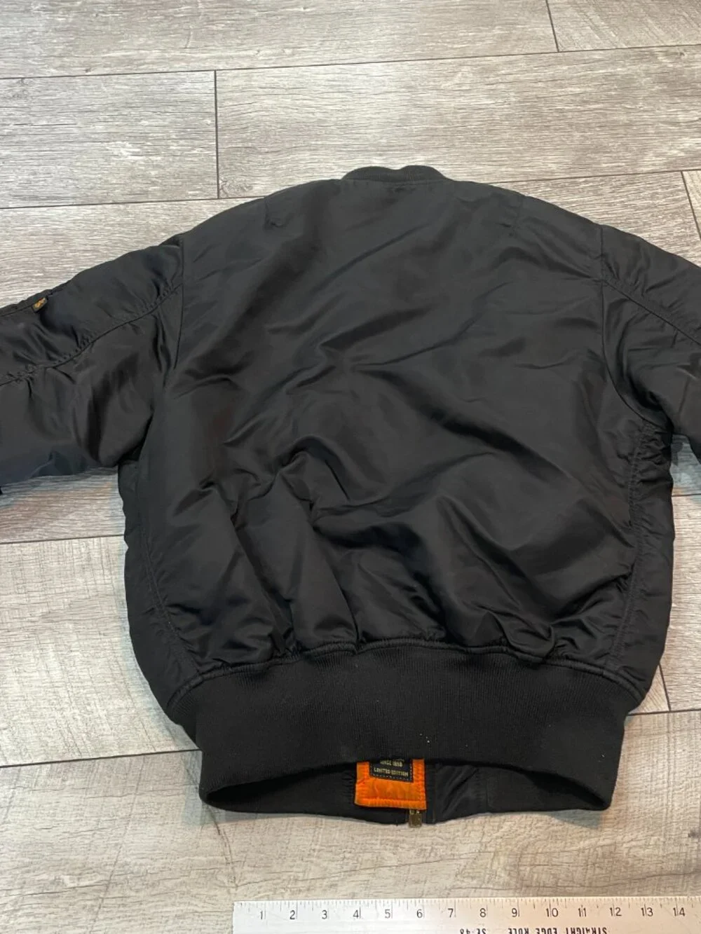 Alpha Industries MA-1 Bomber Jacket Blood Chit Limited Edition Black USAF Small - Picture 9 of 10